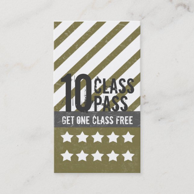 Carte de passage de classe du carte de visite 10 (Devant)