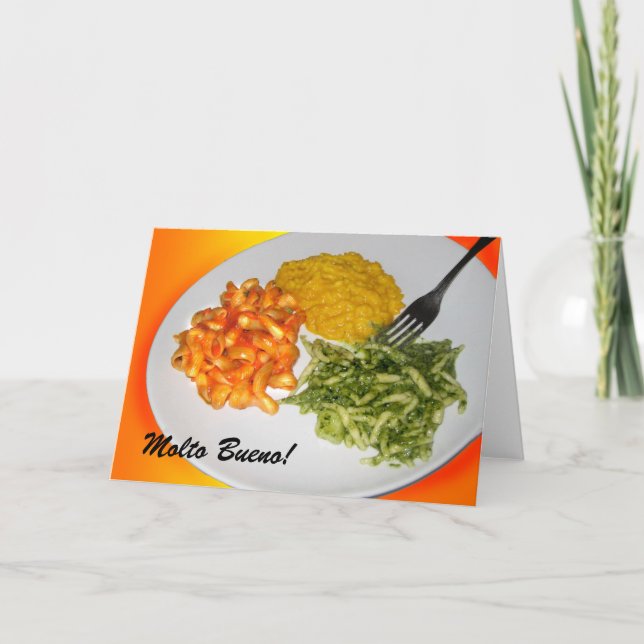 Carte de pâtes de Molto Bueno (Devant)