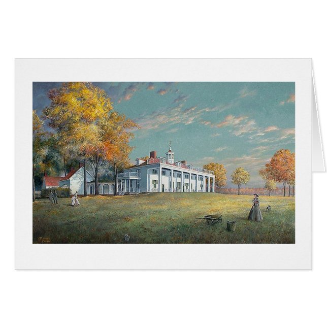 Carte de Paul McGehee "automne chez Mount Vernon" (Devant Horizontal)