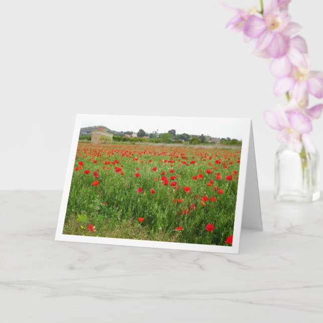 Carte de paysage Red Poppy Country (Orchidée)