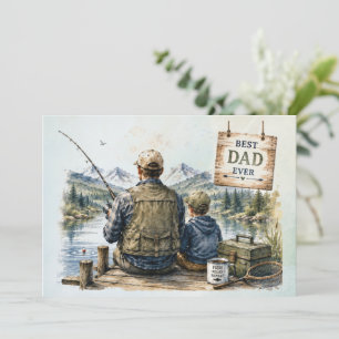 Carte de pêche pour la fête des pères • Meilleur p