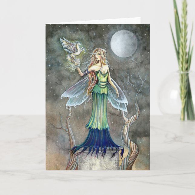 Carte de Pégase de Fée Gothique ~ Vierge (Devant)