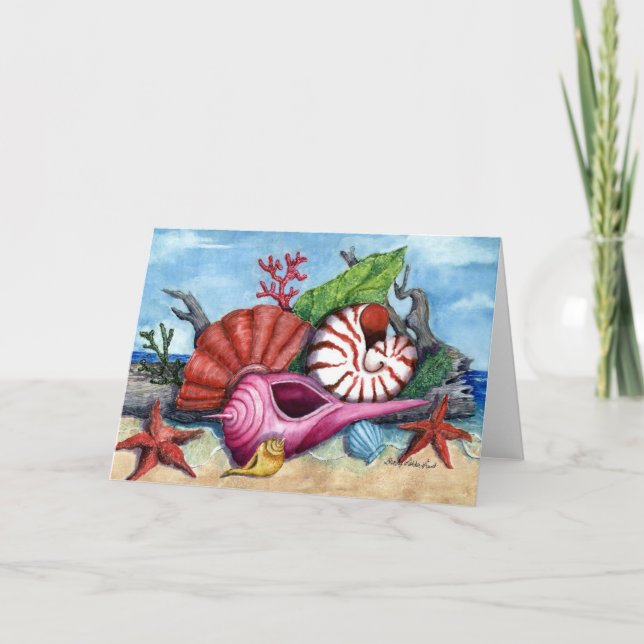 Carte de peinture Beach Shells (Devant)