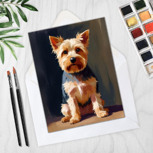 Carte de peinture d'animal de compagnie de chien T