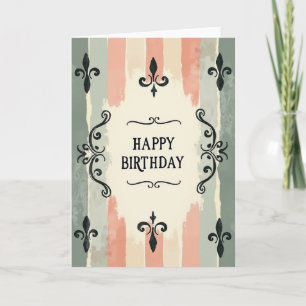 Carte de peinture d'anniversaire artisanale