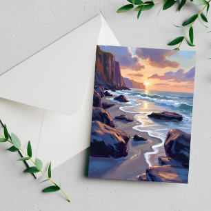 Carte de peinture de Big Sur, côte californienne