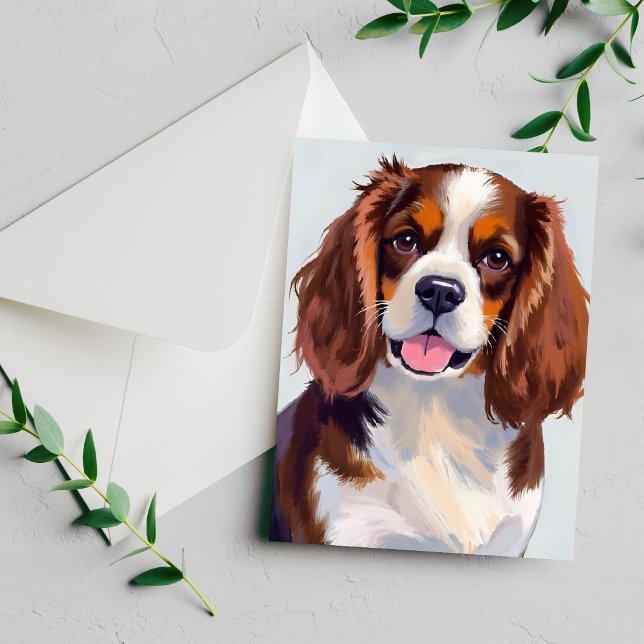 Carte de peinture de chien Cocker Spaniel (Créateur téléchargé)