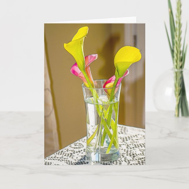 Carte de peinture de Digitals de lis de Cala (Devant)