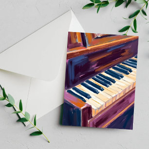 Carte de peinture de pianiste de touches de piano