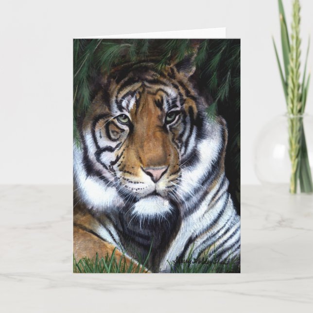 Carte de peinture de tigre (Devant)