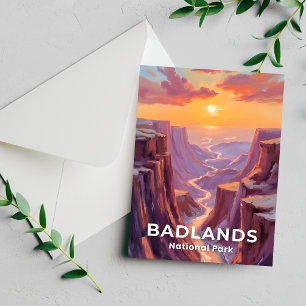 Carte de peinture du parc national de Badlands, Da