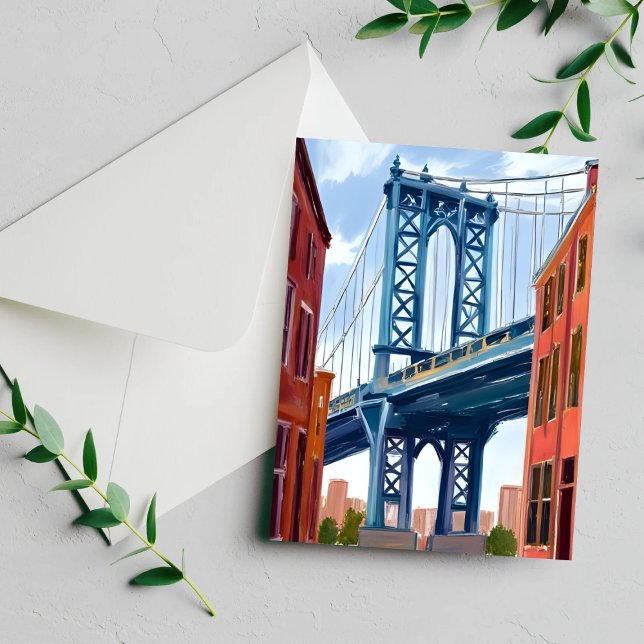 Carte de peinture du pont de Manhattan New York (Créateur téléchargé)