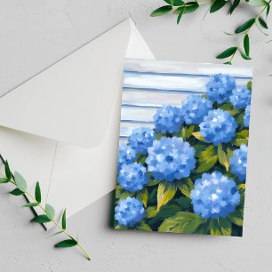 Carte de peinture florale d'arbustes d'hortensias 