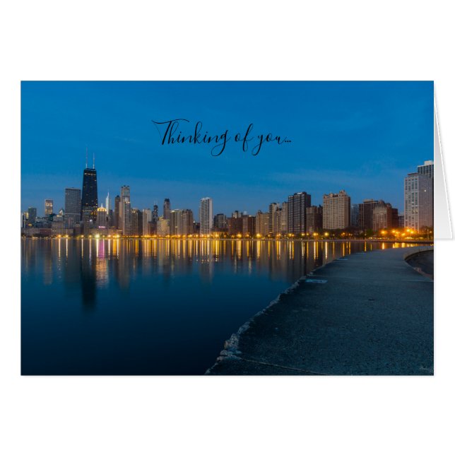 Carte De Pensée De Vous Dans Le Nord De Chicago (Devant Horizontal)