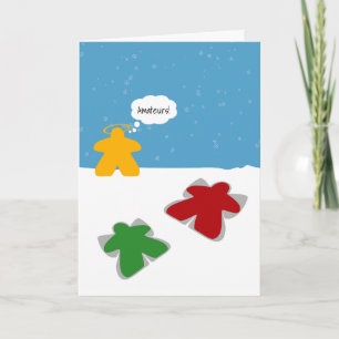 Carte de pensées de Meeples Ange de la Neige