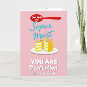 Carte de perfection de gâteau super moelleux