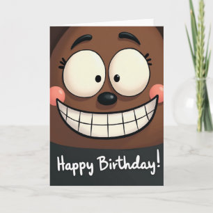 Carte de personnage souriant joyeux