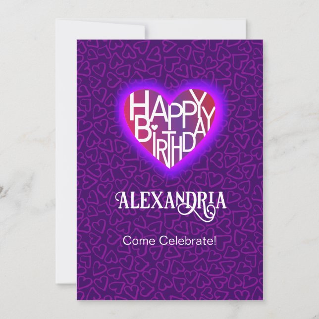 Carte de personnalisation d'anniversaire Lover's H (Devant)