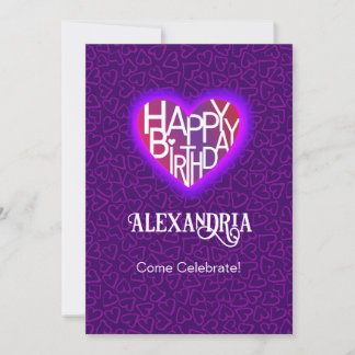 Carte de personnalisation d'anniversaire Lover's H