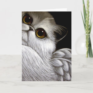 Carte de personnalisation de chat persan ange bico