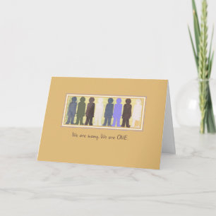 Carte de personnes multicolores "We are many" Card