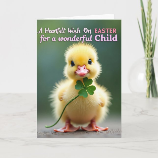 Carte de Petit Oiseau Chanceux (Devant)