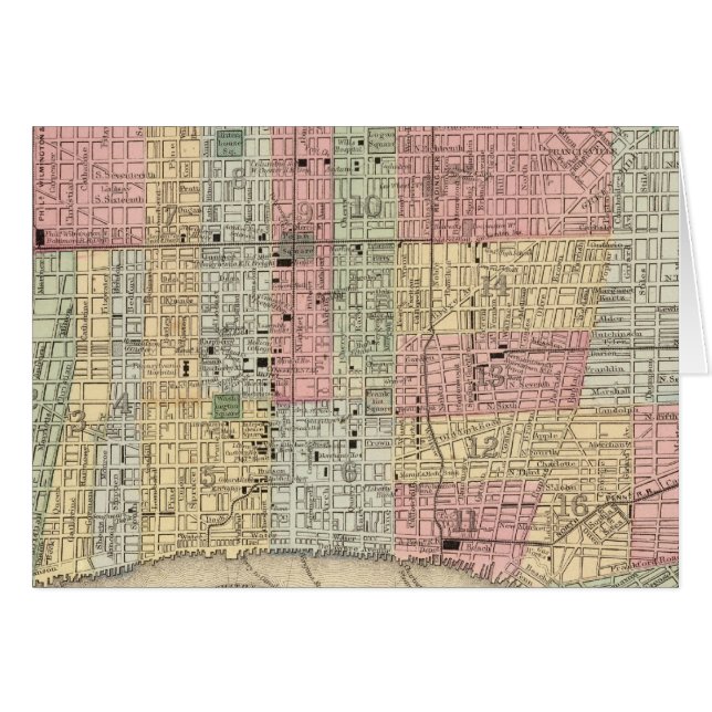 Carte de Philadelphie par Mitchell (Devant horizontal)