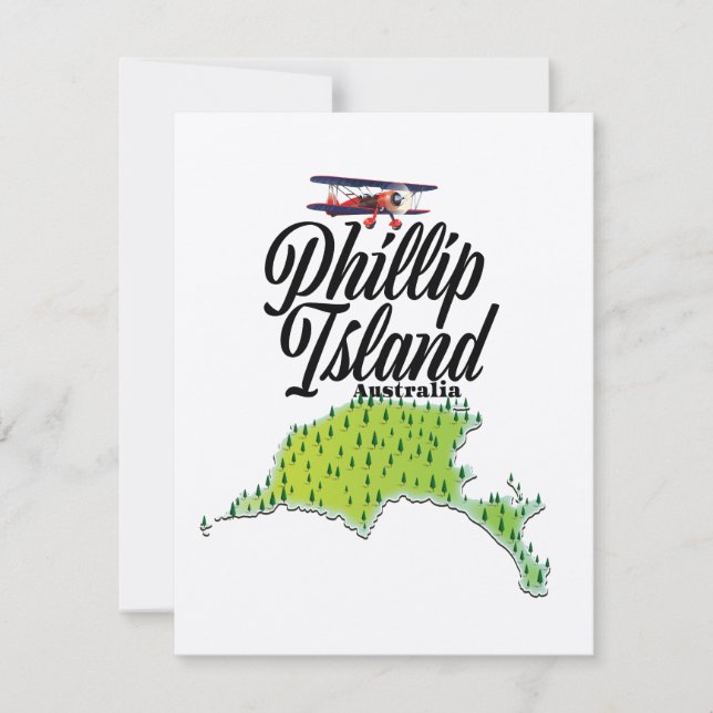 carte de Phillip Island Australie (Devant)