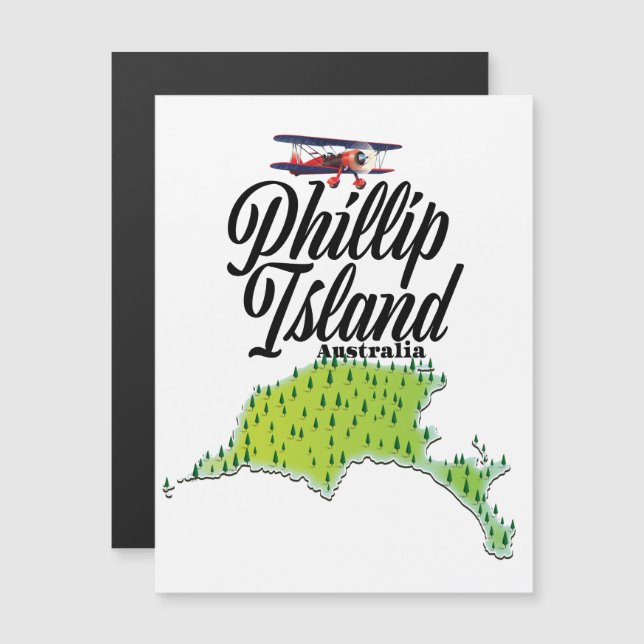 Carte de Phillip Island Australie (Devant / Derrière)
