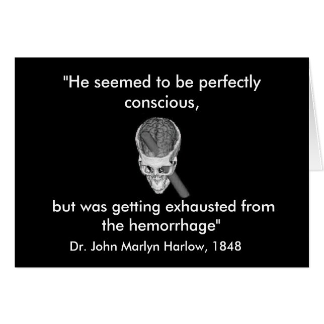 Carte de Phineas Gage (Devant horizontal)