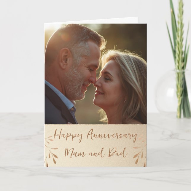 Carte de Photo Anniversaire de Mariage (Devant)