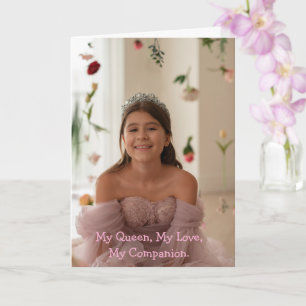 Carte de photo d'anniversaire moderne