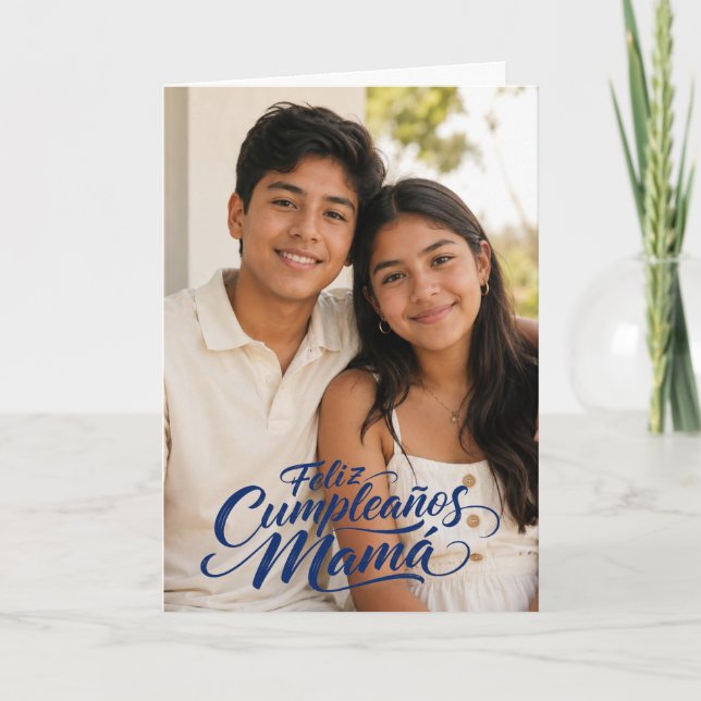 Carte de photo d'anniversaire pour maman espagnole (Devant)
