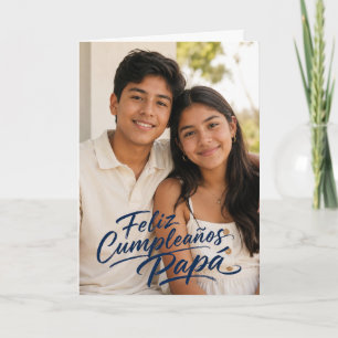 Carte de photo d'anniversaire pour papa espagnol