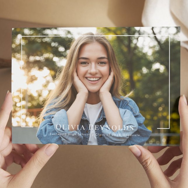 Carte de photo d'annonce de diplôme moderne (Modern Graduate Announcement )