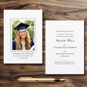 Carte de Photo d'Annonce de Diplômé Traditionnel