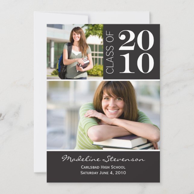 Carte de photo d'annonce de fin d'études (Devant)