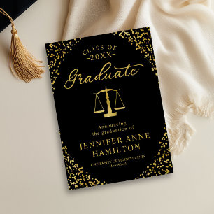 Carte de photo d'annonce de fin d'études de facult