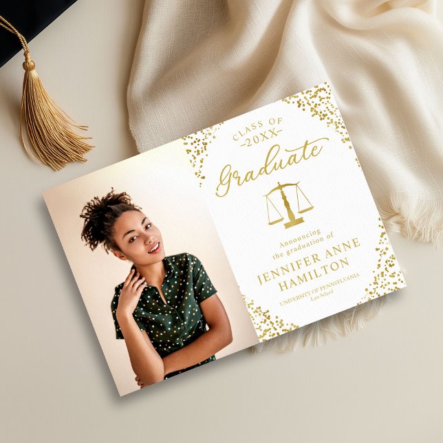 Carte de photo d'annonce de remise de diplômes de  (Créateur téléchargé)