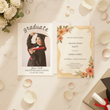 Carte de photo d'annonce de remise de diplômes per