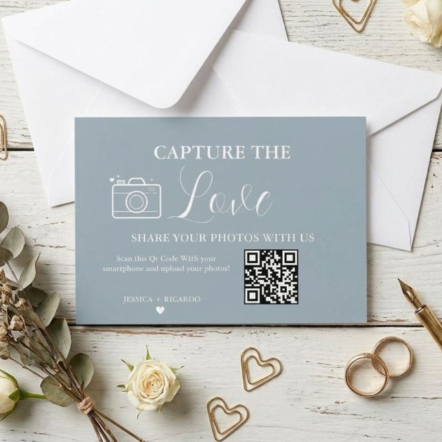 Carte de Photo de Code QR de Mariage Capturez l'Am (Créateur téléchargé)