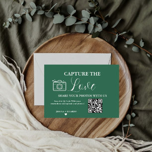 Carte de Photo de Code QR de Mariage Capturez l'Am