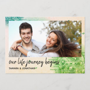 Carte de photo de date d'économies de mariage de