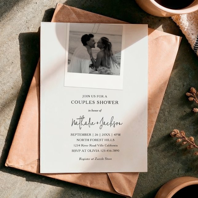 Carte de Photo de Mariage Couple Invitation (Créateur téléchargé)