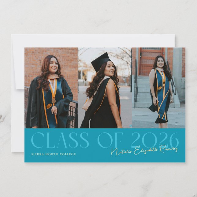 Carte de photo de remise de diplôme Class of 2026  (Devant)