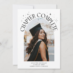 Carte de photo de remise de diplômes avec cadre en