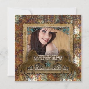 Carte de photo de remise de diplômes vintage occid