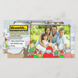 Carte de photo de révision de liste de Noël