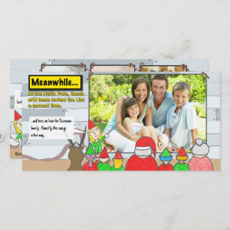 Carte de photo de révision de liste de Noël