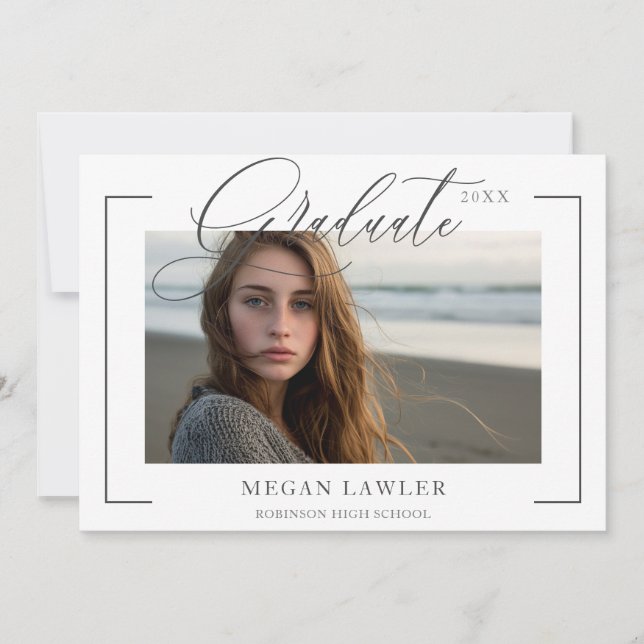 Carte de photo d'invitation à une fête de fin d'ét (Devant)